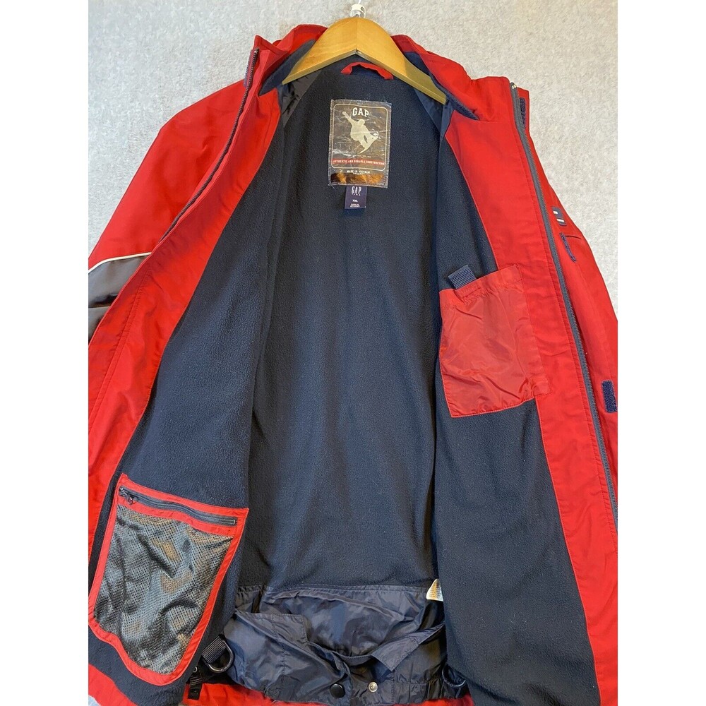 GAP Kids Boys XXL Insulated Snow Ski Jacket Red Gray Pockets‎ Logo Youth Winter - Picture 10 of 16